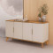 Aparador Buffet Evora 1.6  c/4 portas - Jequitiba/Off White Fosco 