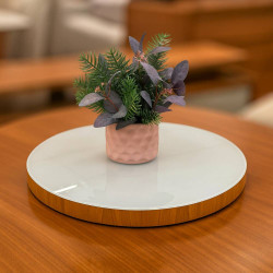 Prato Giratório Fino Decor 50cm - Cinamomo / Off White Prato Giratório Fino Decor 50cm - Cinamomo / Off White