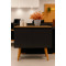 Aparador Buffet Gold 2 portas - Preto/Mel