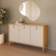 Aparador Buffet Aura 1.4 c/ 3 portas - Tauari/Off White Fosco  