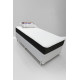 Colchão Royal Solteiro c/ Molas Ensacadas 24X188X88 Marrom + Base Solteiro Courino 88x188x30 - Ortobom - Branco