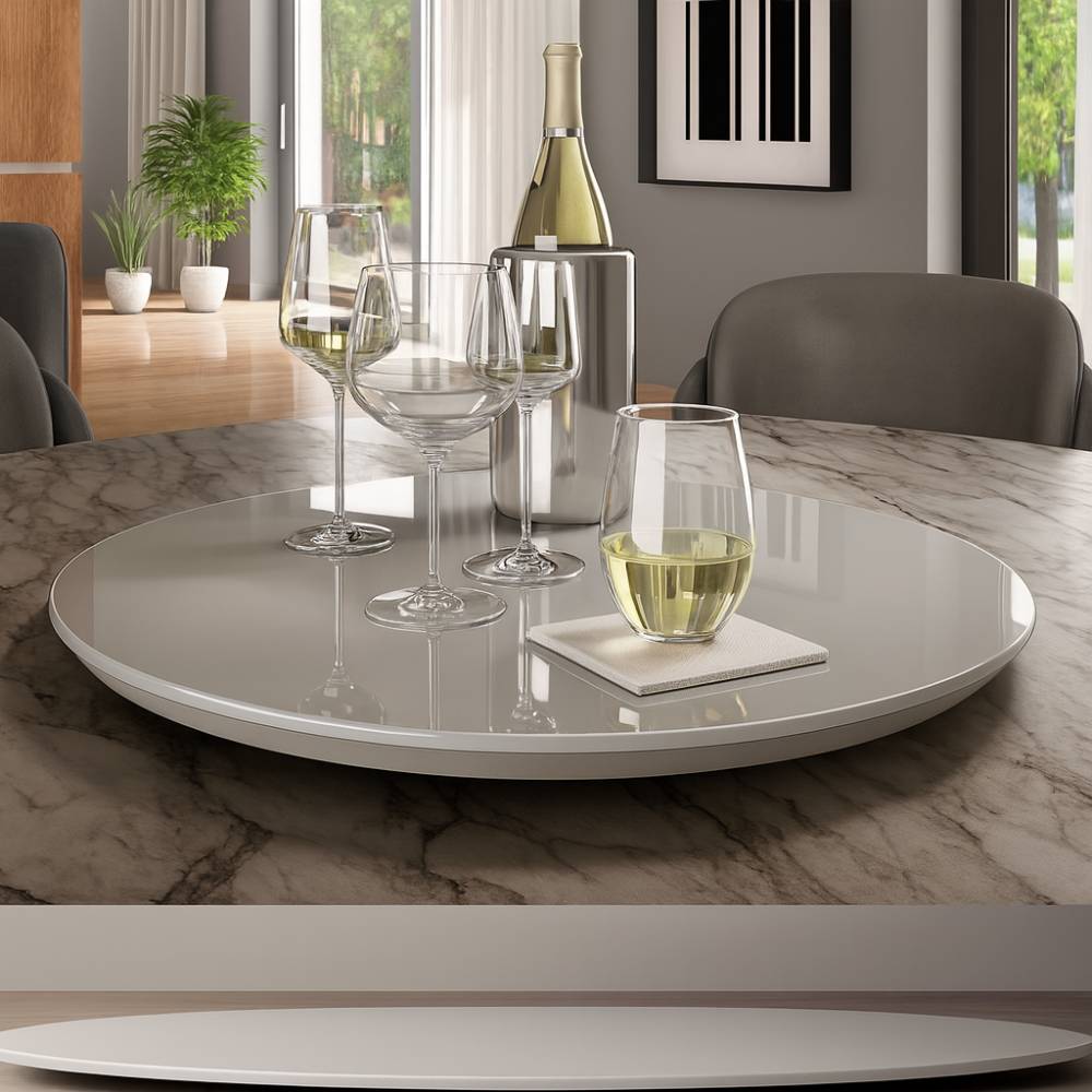 Prato Giratório Decorativo 60cm - Off White