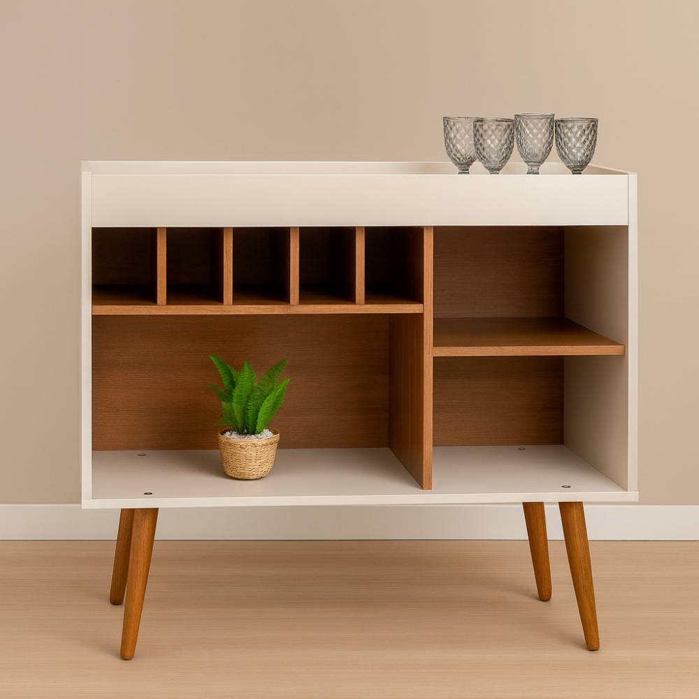 Aparador Buffet New Odin  - Off White/Freijo