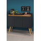 Aparador Buffet Gold 3 portas - Preto/Mel
