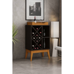 Bar Adega com Bandeja Bali - Edn Móveis - Preto