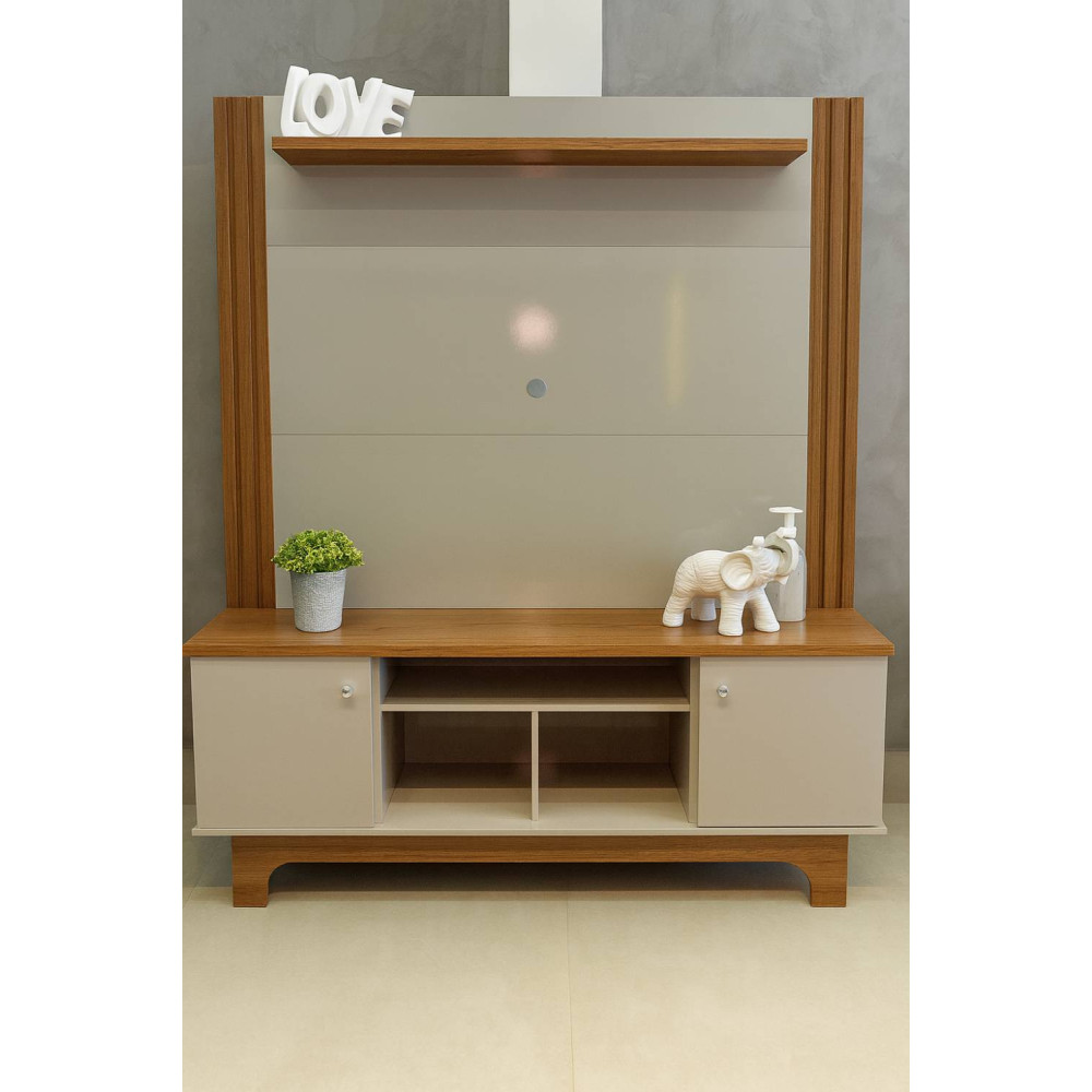 Estante Home Balsamo  para Tvs até 65" - Cinamomo/ Off White
