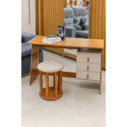 Escrivaninha Gaby c/ 3 Gavetas - Cinamomo / Off White Escrivaninha Gaby c/ 3 Gavetas - Cinamomo / Off White