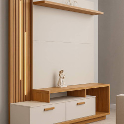 Estante Home Despertar para Tvs até 65" - Cinamomo/ Off White Estante Home Despertar para Tvs até 65" - Cinamomo/ Off White