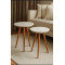 Conjunto Mesa de Apoio Lateral Mesa de Apoio Laqueado – Off White