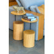 Conjunto Mesa Lateral e Mesa de Apoio Fino Decor - Amadeirado