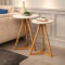 Conjunto de Mesa Mezanino Lateral Classic - Off White/Nature