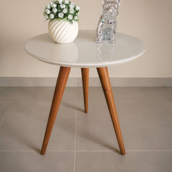 Mesa de Apoio Laqueada - Off White