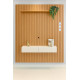 Conjunto Painel Ripado 1956 e Nicho Niágara 1361 - Freijó / Off White Matte