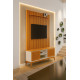 Painel Arbo 1.8 + Rack King para TV até 65 " c/ 2 Portas - Off White/Cedro
