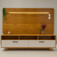 Rack com Painel Cristal para Tvs até 70" e Led - Cinamomo / Off White