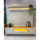 Rack Nobre Com Painel Royal 2.2 c/ Led para TV até 75 " - Off White/ Naturale 