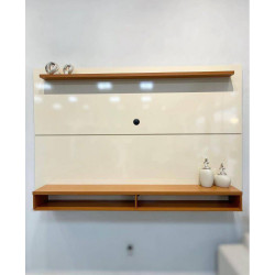 Painel Max para TV até 60 Edn Móveis – Off White / Cedro Painel Max para TV até 60 Edn Móveis – Off White / Cedro