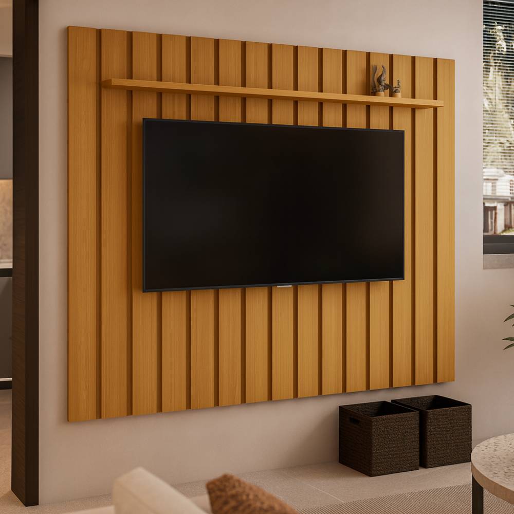 Painel Brise 180cm para Tvs até 75"  - Cedro Painel Brise 180cm para Tvs até 75"  - Cedro