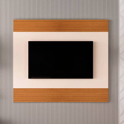 Painel Sevilha para Tvs até 65" - Naturalle/ Off White Painel Sevilha para Tvs até 65" - Naturalle/ Off White