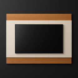 Painel Nilo para Tvs até  75" - OFF WHITE MATTE / FREIJO Painel Nilo para Tvs até  75" - OFF WHITE MATTE / FREIJO