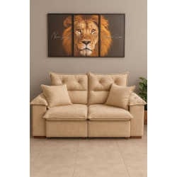 Sofá Retrátil e Reclinável Ferrari  2m - Bege