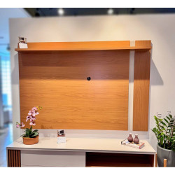 Painel Extensivo Leme para Tvs até 70" - Freijó / Off White Matte  Painel Extensivo Leme para Tvs até 70" - Freijó / Off White Matte