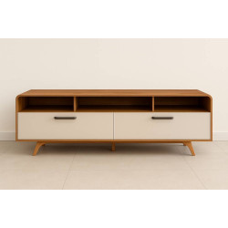 Rack Cristal para TVs até 70'' - Cinamomo/Off White