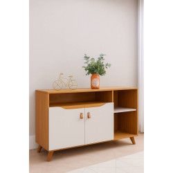 Rack Seleto para TV até 49'' - Cinamomo/Off White Rack Seleto para TV até 49'' - Cinamomo/Off White