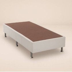 Base Solteiro  (88x188x23)  Courino - Branco Base Solteiro  (88x188x23)  Courino - Branco