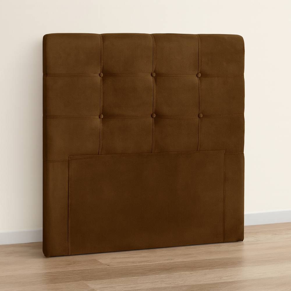 Cabeceira de Cama Box Solteiro – Suede - Marrom