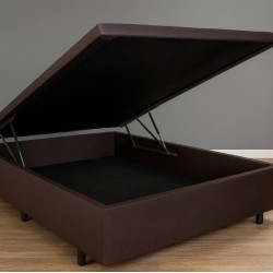 Base Box Baú Viúva 128x188 Courino - Marrom Base Box Baú Viúva 128x188 Courino - Marrom