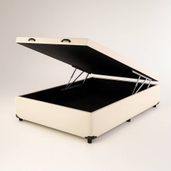 Base Box Baú Viúva 128x188 Courino - Branco Base Box Baú Viúva 128x188 Courino - Branco