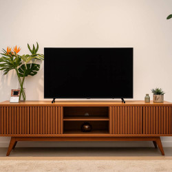 Rack Bancada Fortaleza para Tvs até 75" - Freijó Rack Bancada Fortaleza para Tvs até 75" - Freijó