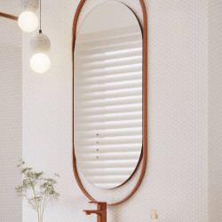 Espelheira De Banheiro Lumini - Cobre/Freijo