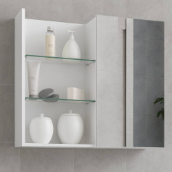 Espelheira Banheiro Jasmim 60cm - Branco 