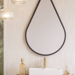 Espelheira De Banheiro Gota Titânio/Freijo