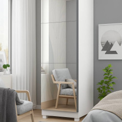 Sapateira Gold c/ 1 Porta Espelhada 6 Prateleiras - Branco Sapateira Gold c/ 1 Porta Espelhada 6 Prateleiras - Branco