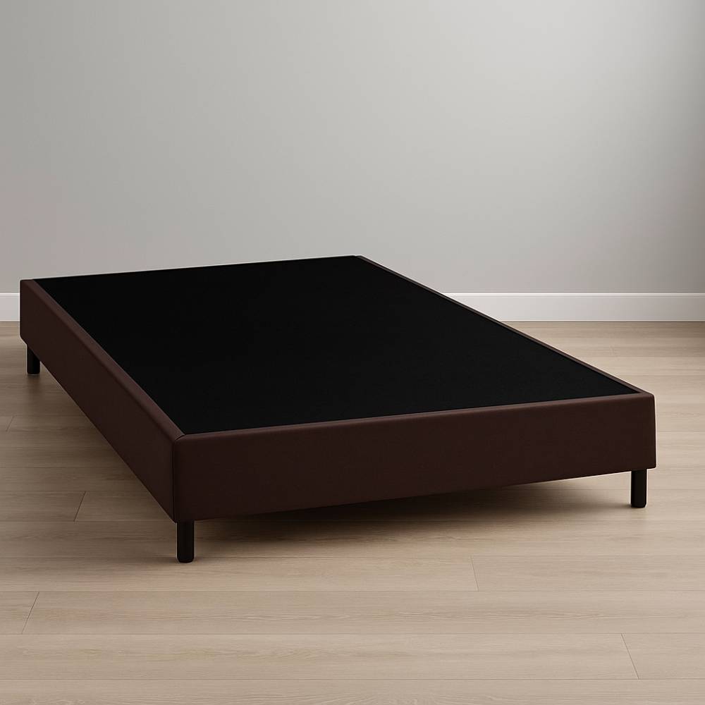 Base Box Solteiro Viúva 108x188 Courino - Marrom