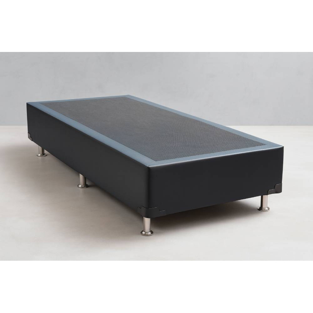 Base Solteiro (88x188x23) Courino - Preto