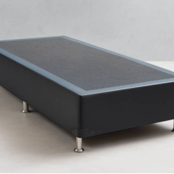 Base Solteiro (88x188x23) Courino - Preto Base Solteiro (88x188x23) Courino - Preto