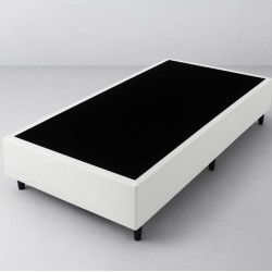 Base Solteiro Courino 88x188x30 - Branco Base Solteiro Courino 88x188x30 - Branco