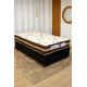 Colchão De Molas Ensacadas Solteiro Livina 30x188x88 c/ Base Baú Courino Solteiro - Preto