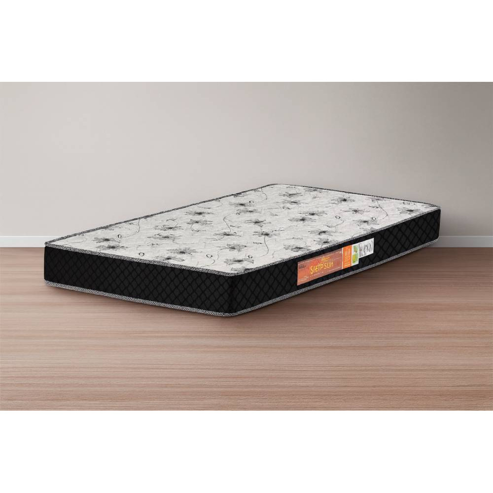Colchão Solteiro Pérola Espuma D20 78X188X12 - Colchões Polar -Preto/Branco