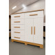 Cômoda Xangai 2 Portas 6 Gavetas - Cinamomo/Off White
