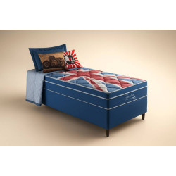Conjunto Cama Box – Colchão Anjos de Molas Superlastic London Euro Pillow