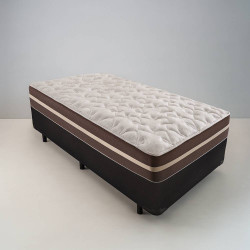 Base Solteiro Courino 88x188x30 + Colchão Solteiro Anjos Classic com Molas Superlastic 88x188 - Preto
