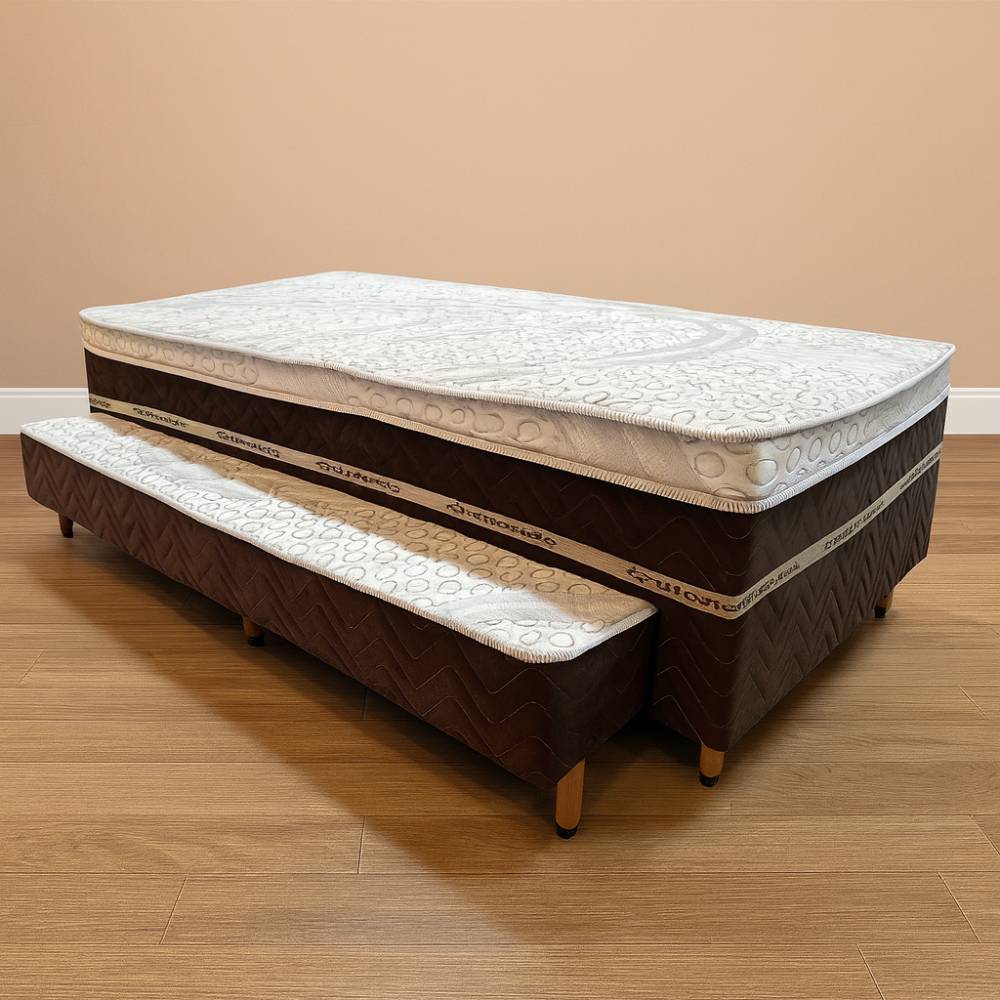 Bicama Solteiro Livina Molas c/ Auxiliar 88x188x48cm