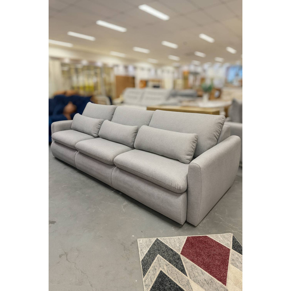 Sofá Cama Retrátil Amaranto 3m - Linho Cinza