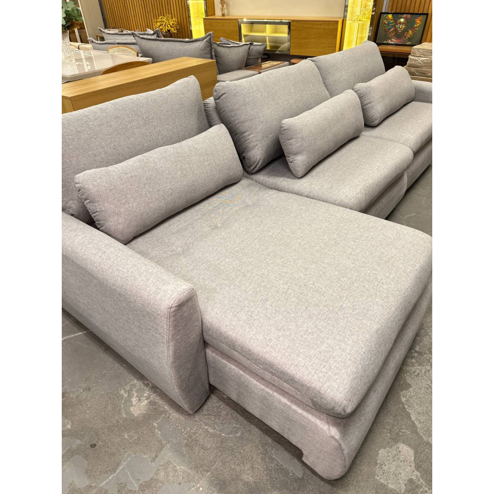 Sofá Cama Retrátil Amaranto 3m - Linho Cinza