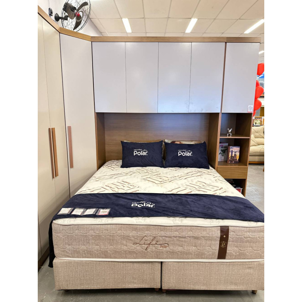 Guarda Roupa Modulado Rizon 005 Casal 6 Peças Novo Horizonte - Cinamomo/Off White